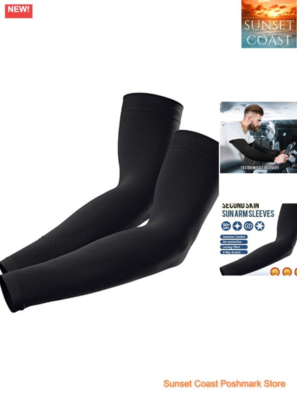 UPF 50 Cooling Arm Sleeves for Men Women, Compression UV Protection Sleeves